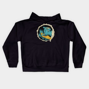 Shark Surfer Kids Hoodie